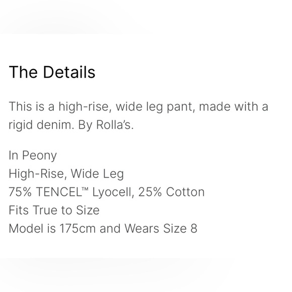 Rolla’s Sailor Jean - Peony Lyocell - US 28 Au 10 - Picture 5 of 8